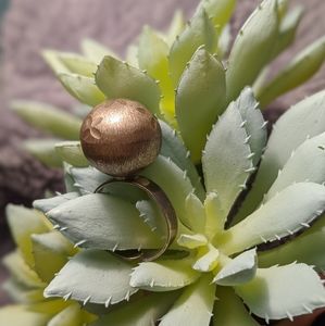 VTG Textured ball silver ring
